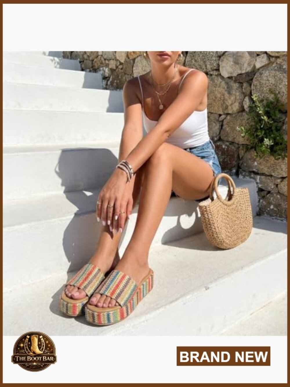 Women's Platform Slide Sandals with Cushioned Footbed - Picture 5 of 7